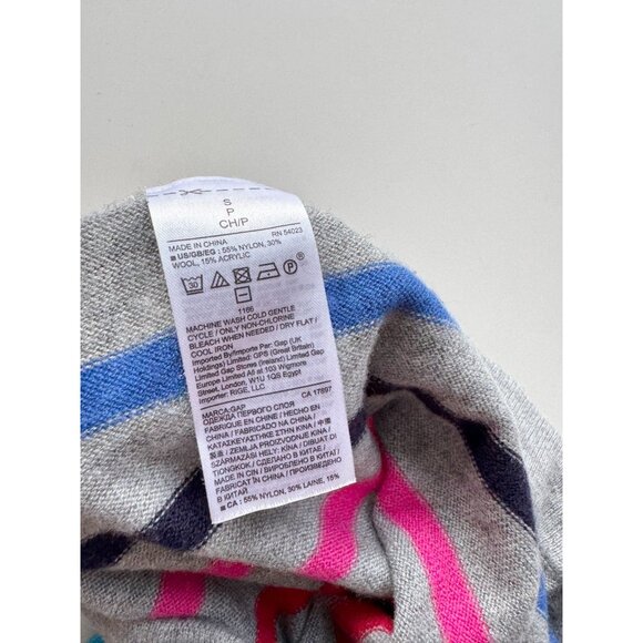 LOVE BY GAP Grey Crazy Stripe Nylon Wool Blend Sweater Leggings Pants, Size S - Picture 10 of 12